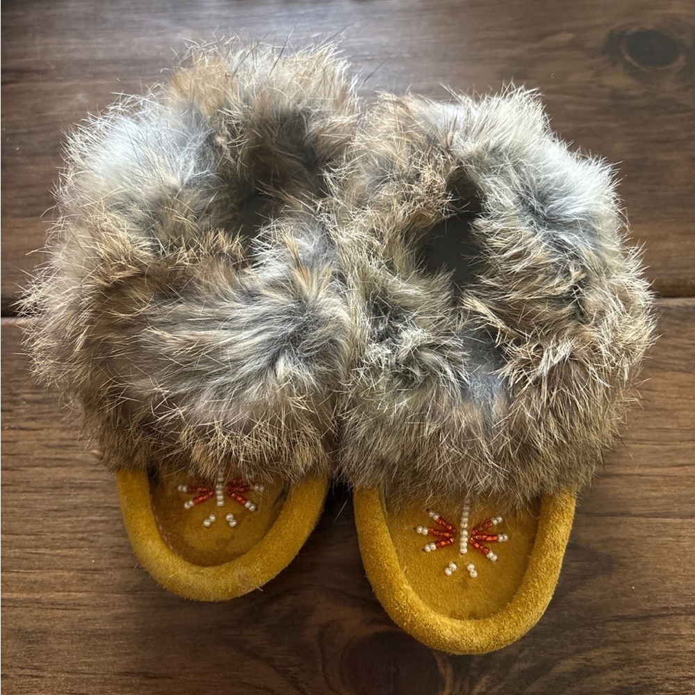 Toddler Cozy Fur-Lined Kids Moccasins